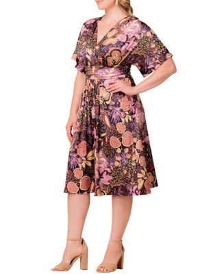 Plus Size Gia A-Line Midi Dress with Pockets