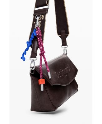 Women's Medium faux suede bag with 3D logo