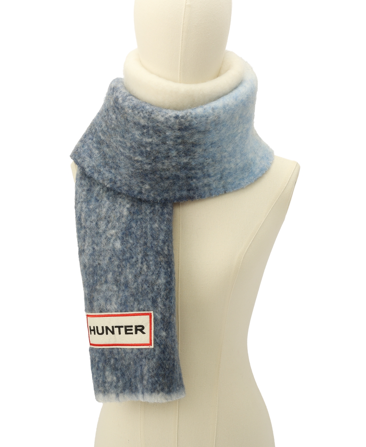 Hunter Brushed Ombre Scarf In Blue