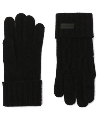 Cuffed Cable-Knit Gloves