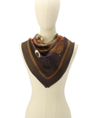 Stacked Handbag Printed Silk Scarf