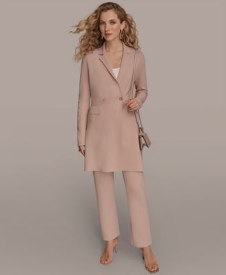 Women's One-Button Long Blazer