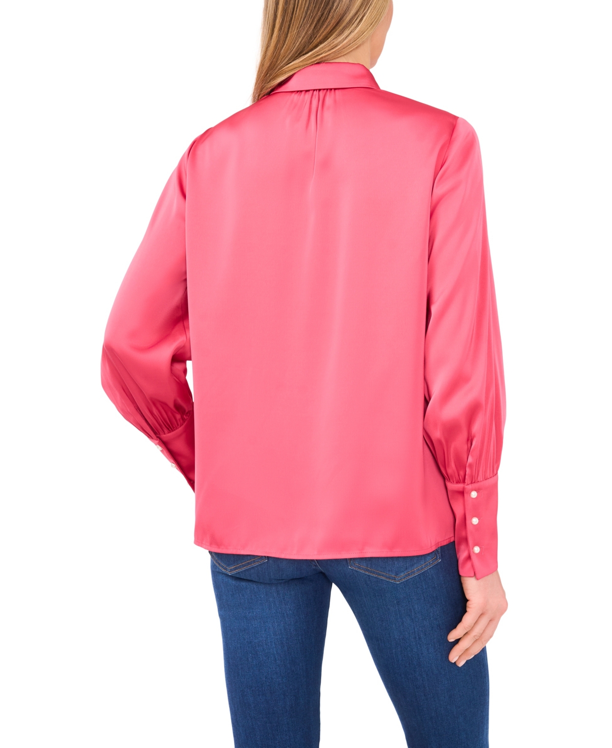 Cece Regular Fit Button Up In Pink