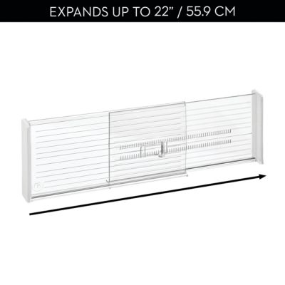 Recycled Plastic Adjustable Drawer Dividers - Set of 2 - Clear