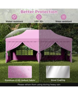 10 x 20FT Pop up Canopy Outdoor Canopy Tent with 6 Sidewalls Carrying Bag