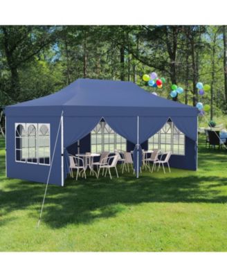 10 x 20FT Pop up Canopy Outdoor Canopy Tent with 6 Sidewalls Carrying Bag