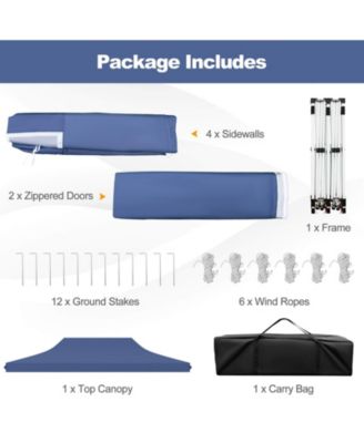 10 x 20FT Pop up Canopy Outdoor Canopy Tent with 6 Sidewalls Carrying Bag
