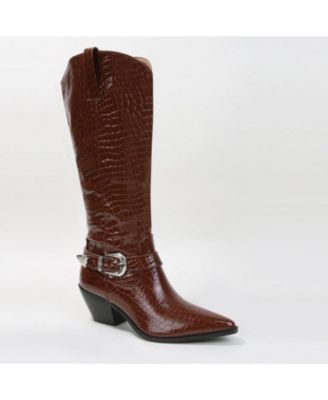 Tristen Croco-Print Western Boots