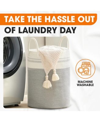 Large Laundry Hamper (15" x 19.7") - 2 Tone Gray