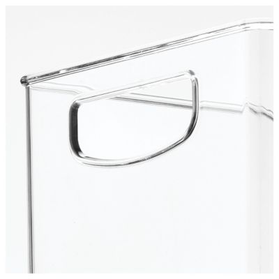 Plastic Storage Bins with Handles - Set of 2 - Clear