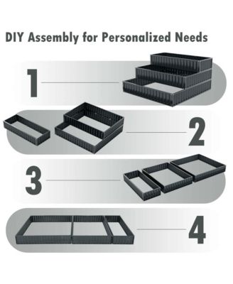3-Tier Raised Garden Bed,47" x 47" x 24" Metal Outdoor Elevated Planter Box