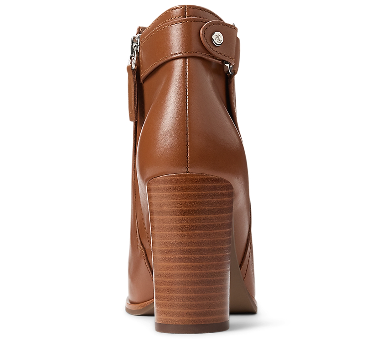 Ralph Lauren Tasha Calfskin Bootie Heel In Multi