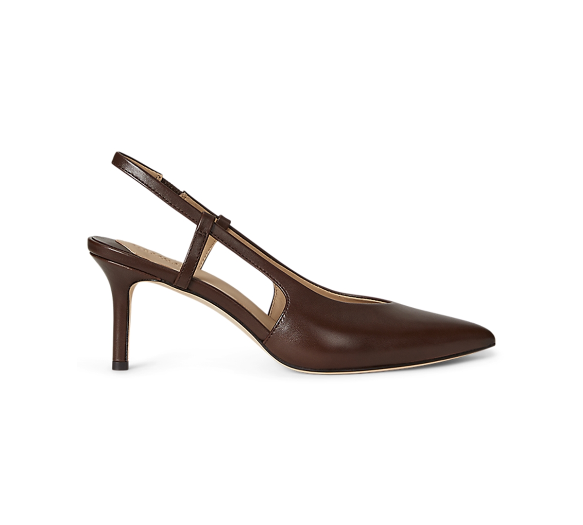 Ralph Lauren Khloe Leather Slingback Pump In Brown