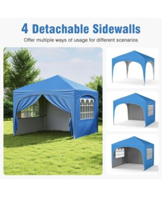 10 X 10 FT Pop up Canopy Tent Outdoor Easy Setup Sunshade with Wheeled Bag