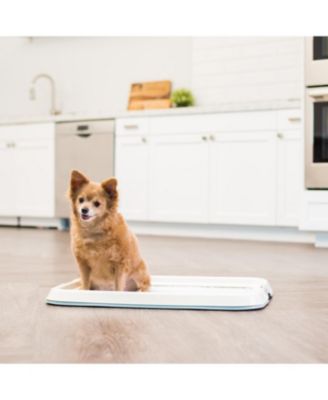 Pad Holder, Fits 17"x24" or Larger, Medium, Puppy Dog Pad Hoder, Secured Latches, Non-Skid Rubber Feet, High Polish Finish for Easy Cleaning, Leak Protection, Dog, Navy