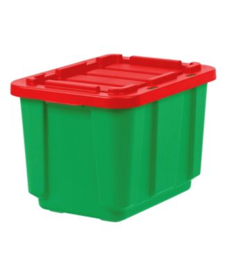 11.5Gal/46Qt Heavy-Duty Stackable Plastic Holiday Storage Bin Tote Container with Quick Snap Lid - 4 Pack