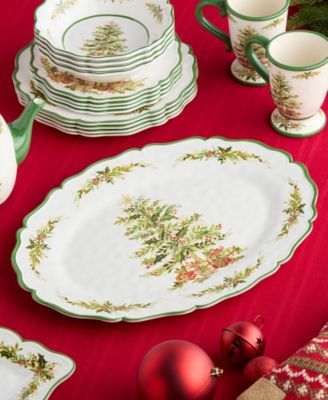Holly Tree Melamine 2-Pc. Serving Platters