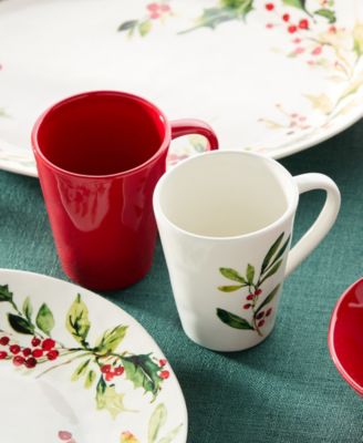 Holly Vines Mugs, Set of 4