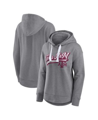 Fanatics - Women's Heather Gray Texas A M Aggies Tail Sweep Pullover Hoodie