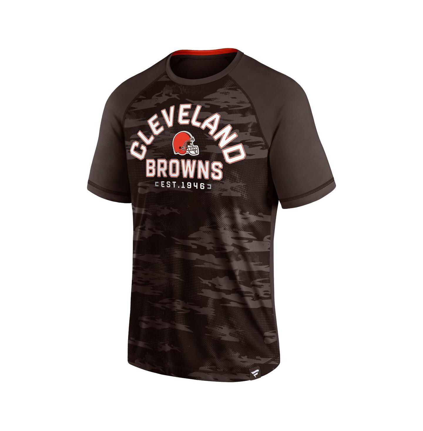 Мужская футболка Fanatics Brown Cleveland Browns Hail Mary Raglan — фото 3