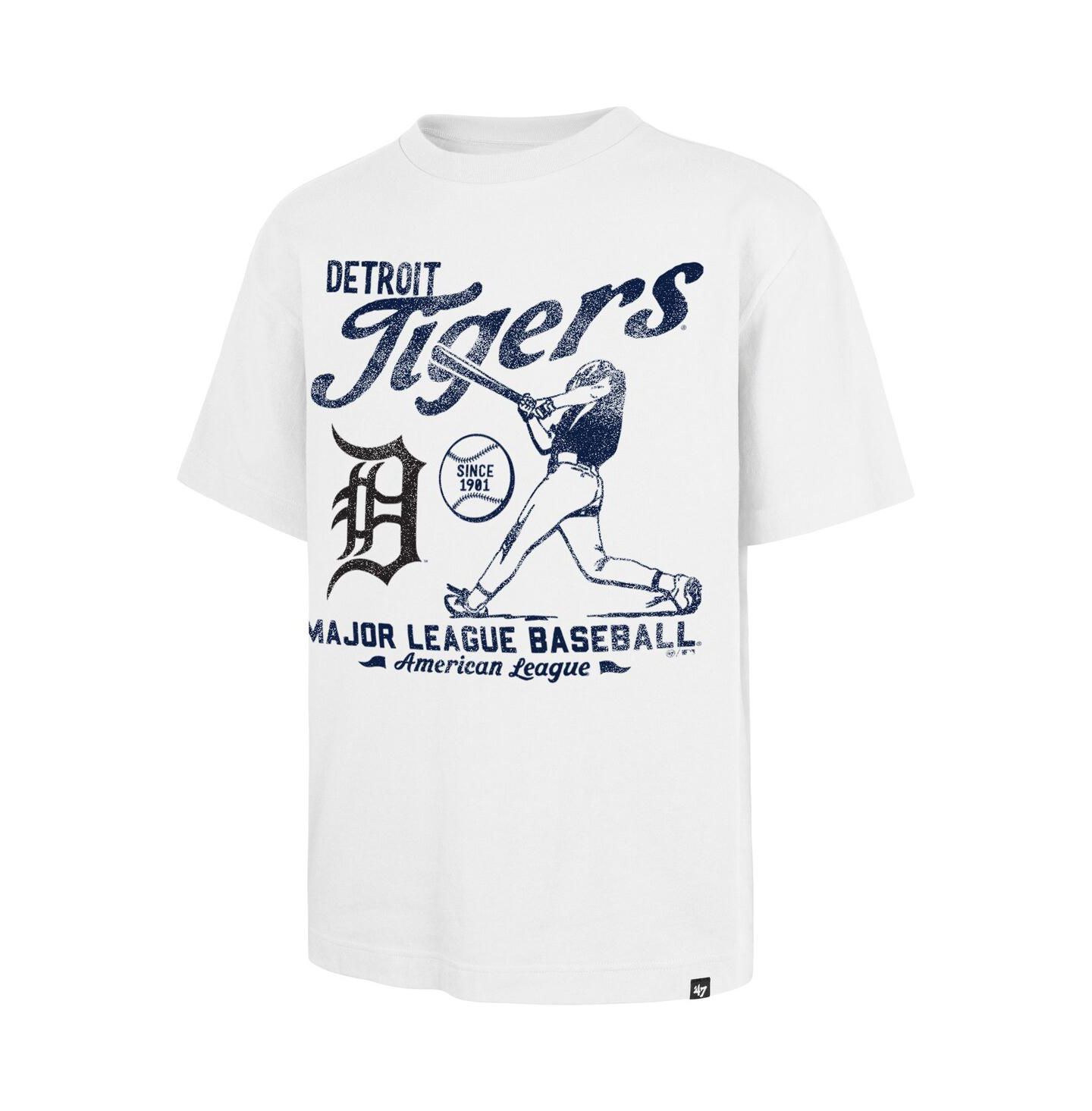 Мужская футболка '47 Brand White Detroit Tigers Regional Batter Foundation — фото 3