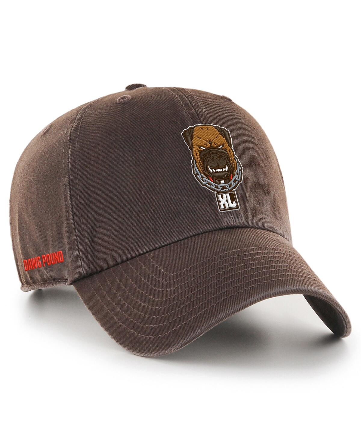47 Brand Men's Brown Cleveland Browns Dawg Pound Xl Unstructured Clean Up Adjustable Hat In Brown