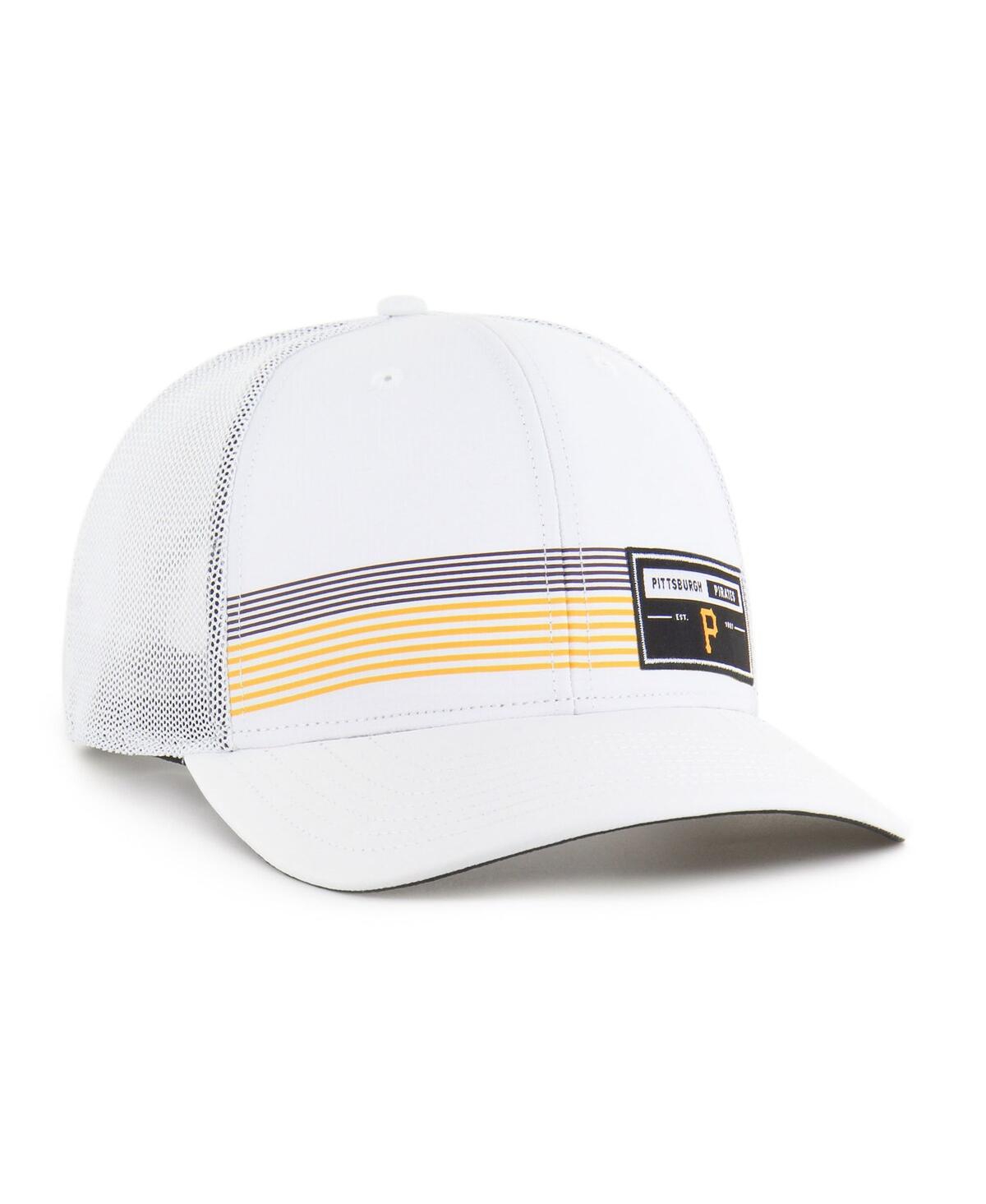 47 Brand Men's White Pittsburgh Pirates Rangefinder Brrr Trucker Adjustable Hat In White