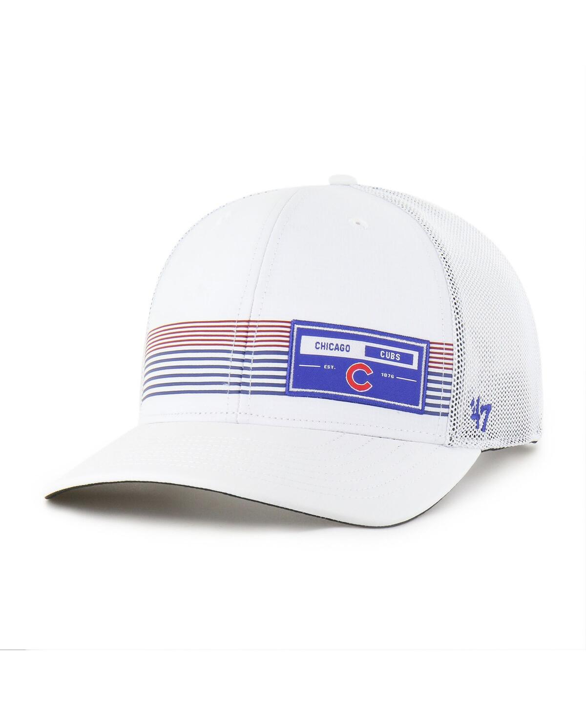 47 Brand Men's White Chicago Cubs Rangefinder Brrr Trucker Adjustable Hat In White