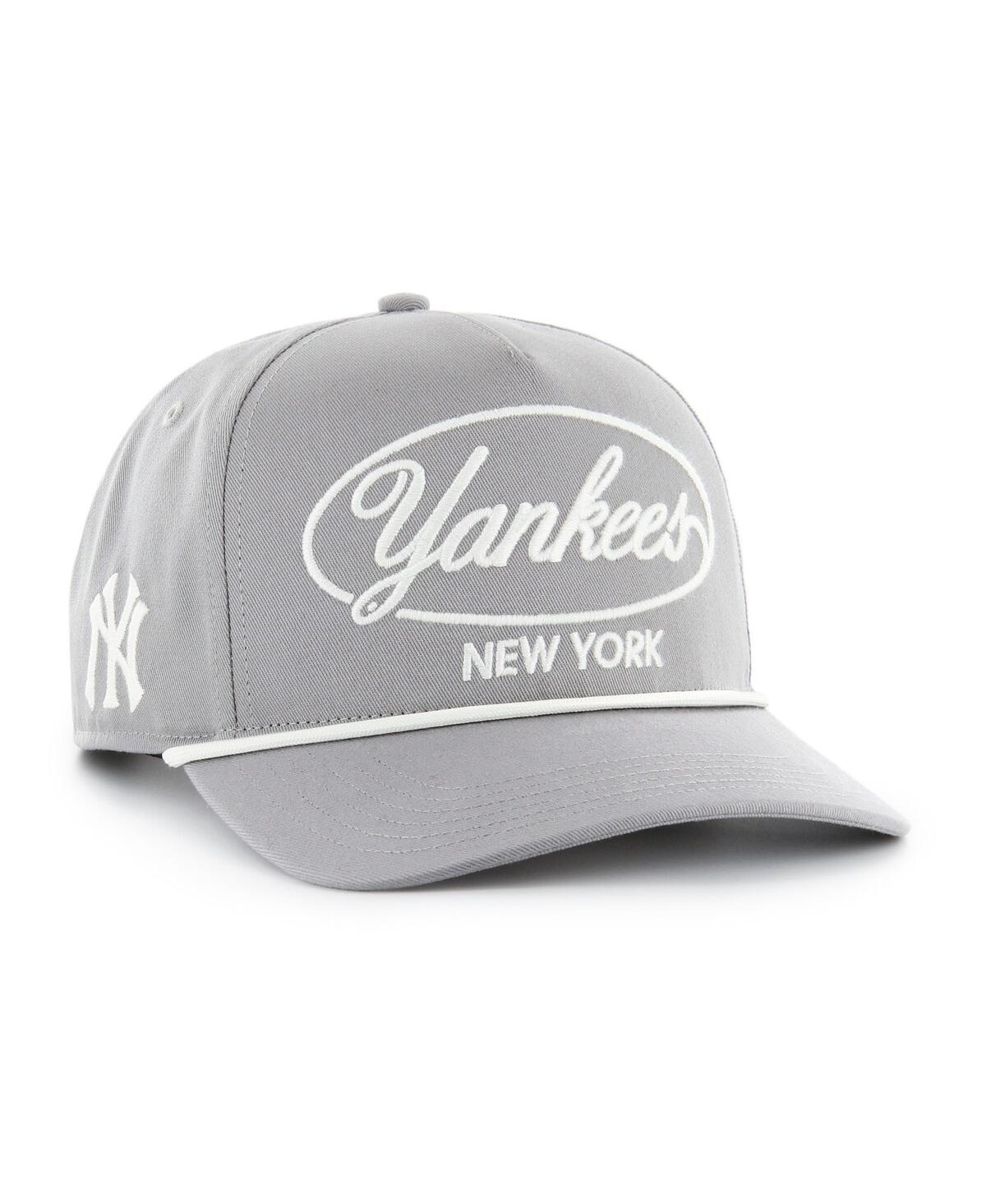 47 Brand Men's Gray New York Yankees Foundational Hitch Adjustable Hat In Gray