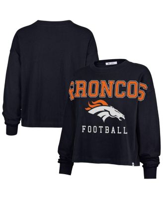 '47 Brand - Women's Navy Denver Broncos Outreach City Oversized Long Sleeve T-Shirt