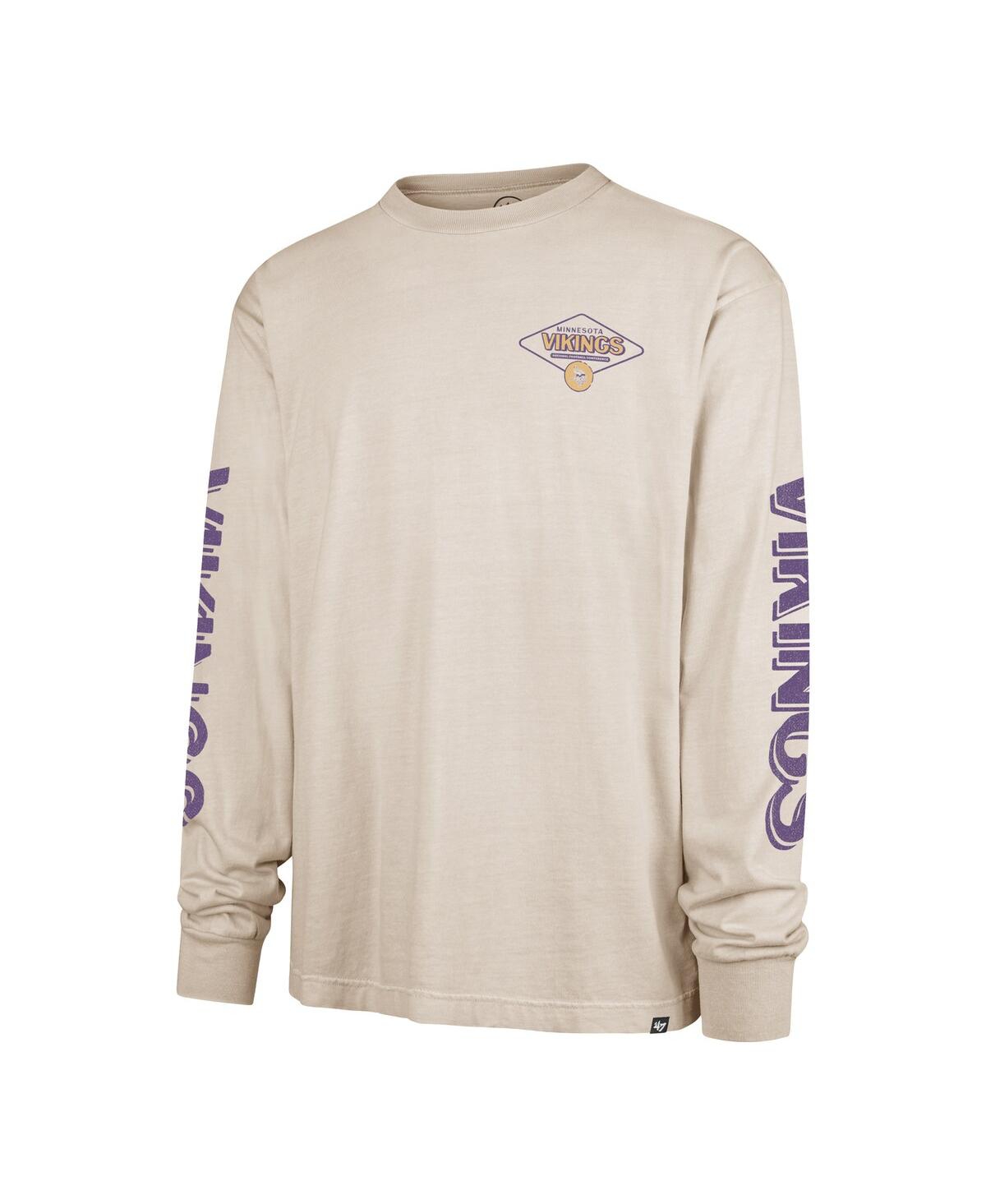 47 Brand Men's Tan Minnesota Vikings Cairn Ravine Foundation Long Sleeve T-shirt In Brown