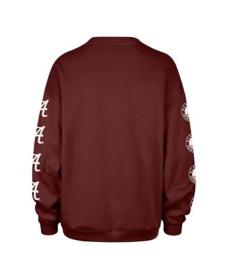 Women's Crimson Alabama Crimson Tide Go Big Oversized Pullover Sweatshirt