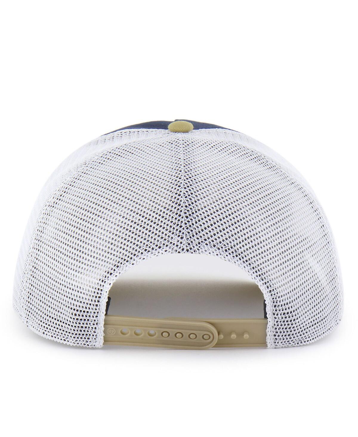 47 Brand Big Boys And Girls Navy/gold Georgia Tech Yellow Jackets Super Stripe Hitch Adjustable Trucker Hat In Yellow