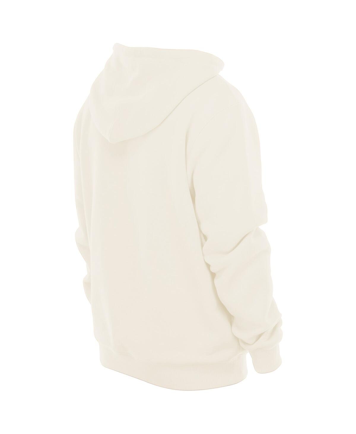 New Era Men's Cream Team Usa 5 Rings Chrome Pullover Hoodie In White