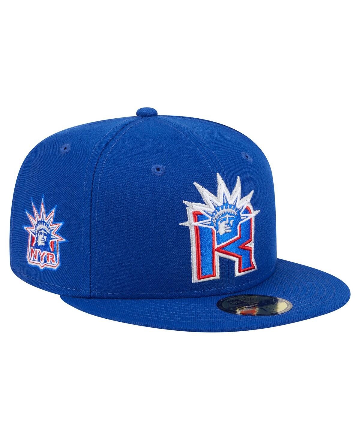 New Era Men's Blue New York Rangers Deceptor 59fifty Fitted Hat In Blue
