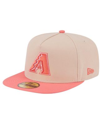 New Era - Men's Light Beige/Coral Arizona Diamondbacks Two-Tone Color Pack A-Frame 59FIFTY Fitted Hat