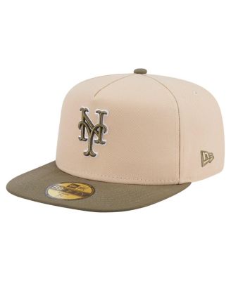 New Era - Men's Light Beige/Olive New York Mets Two-Tone Color Pack A-Frame 59FIFTY Fitted Hat