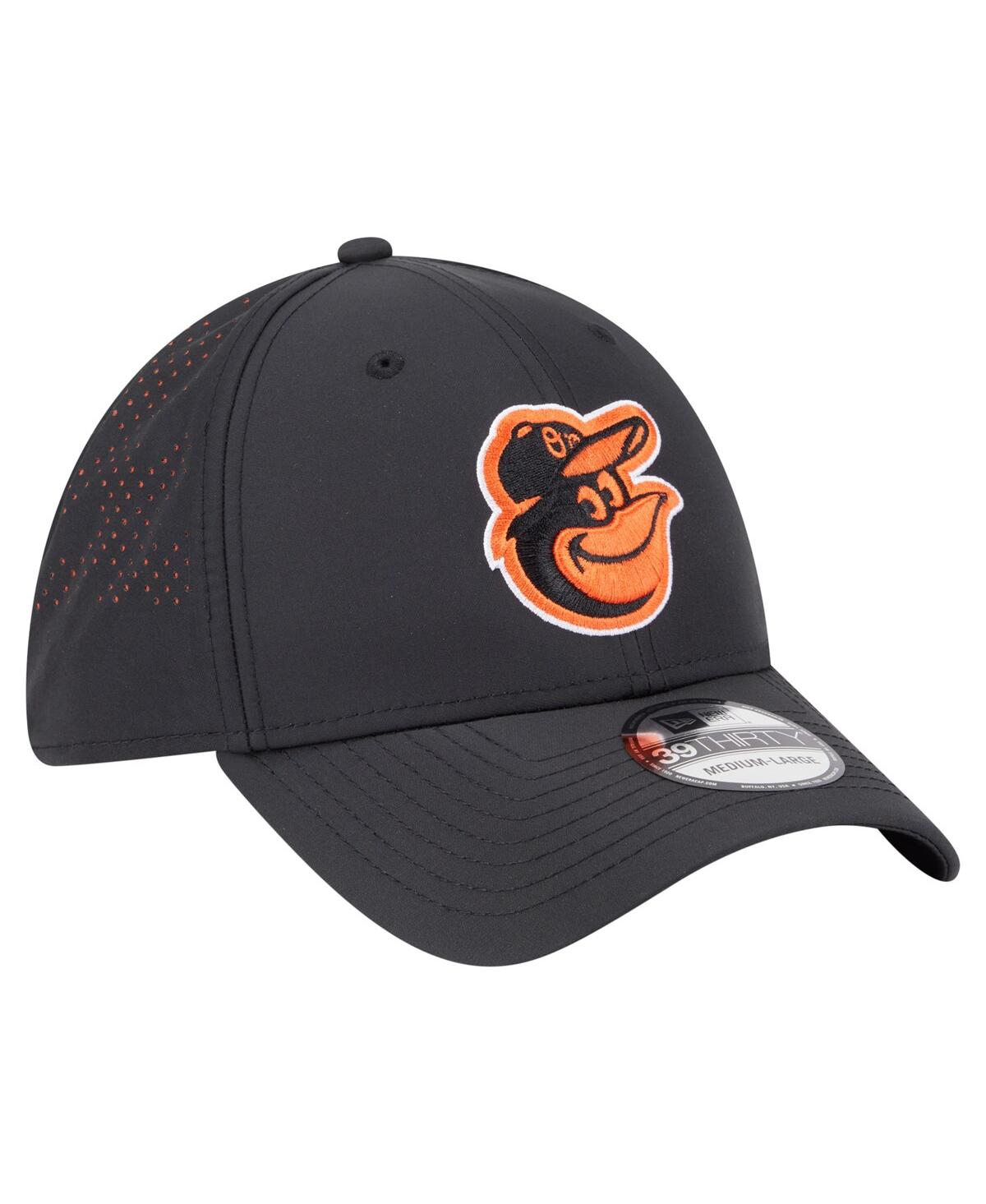 New Era Men's Black Baltimore Orioles Night 39thirty Flex Hat In Black