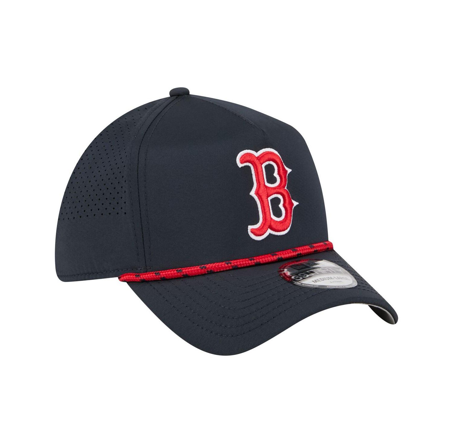 Men's Navy Boston Red Sox 39THIRTY A-Frame Perforated Flex Hat