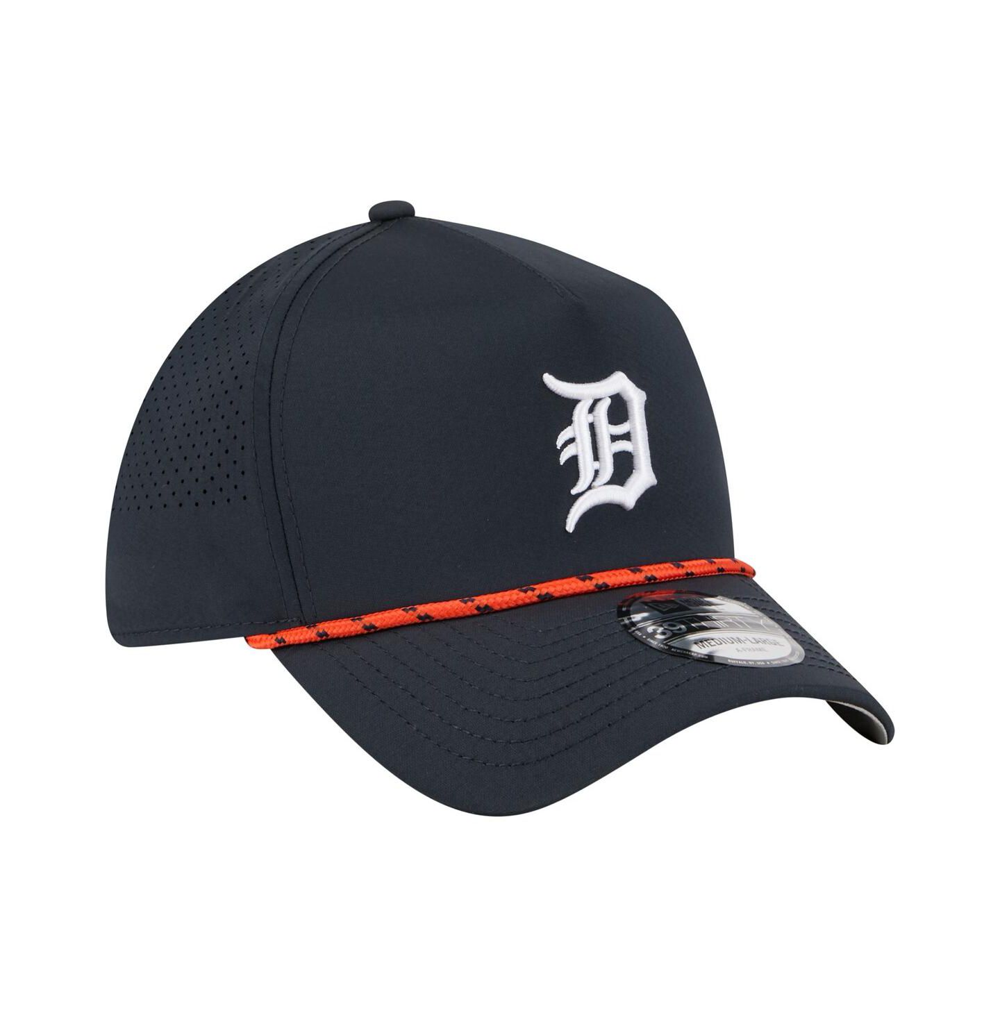 Мужская кепка New Era Navy Detroit Tigers 39THIRTY A-Frame Perforated Flex Hat — фото 4