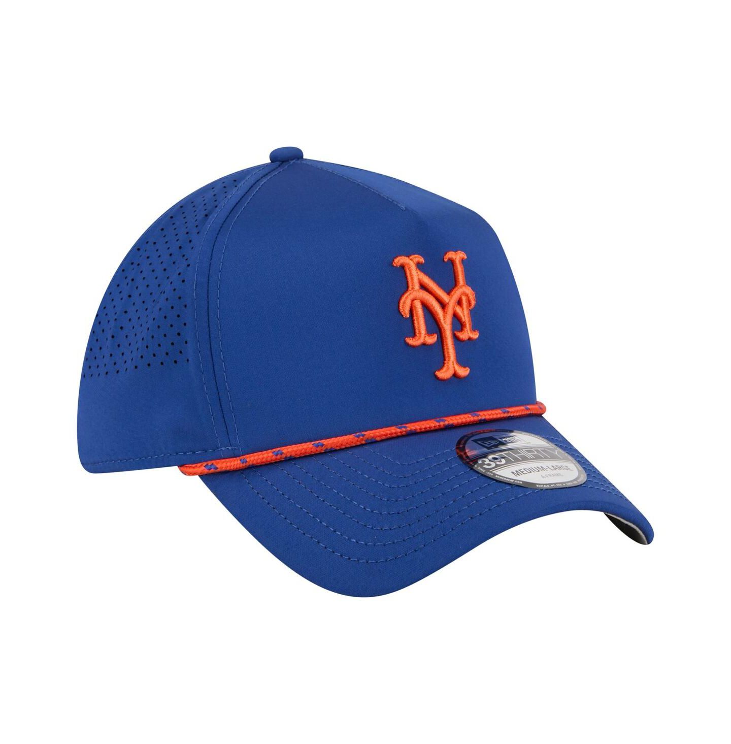 Мужская кепка New Era Royal New York Mets 39THIRTY A-Frame Perforated Flex Hat — фото 4