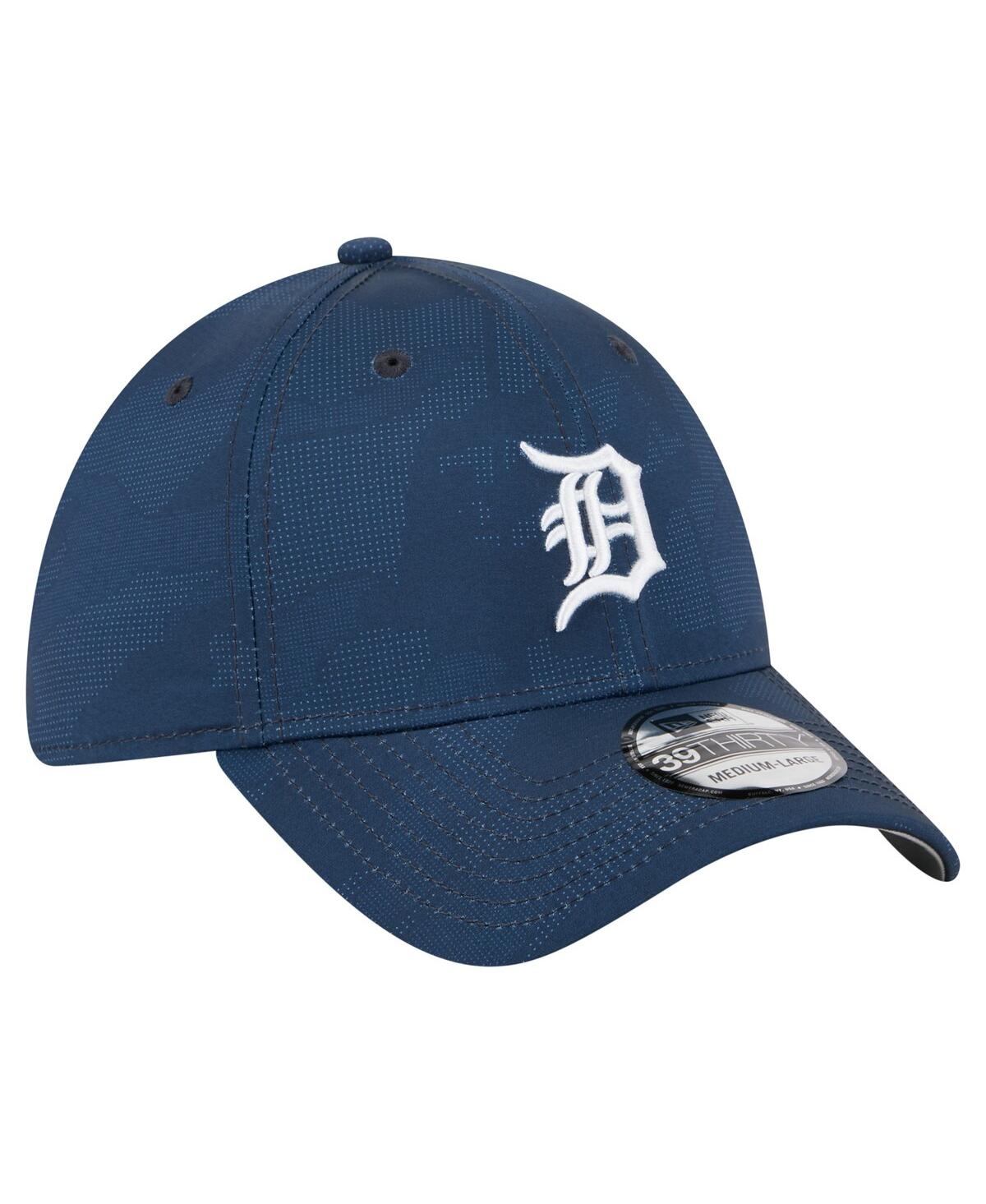 New Era Men's Navy Detroit Tigers Tonal Camo 39thirty Flex Hat In Blue