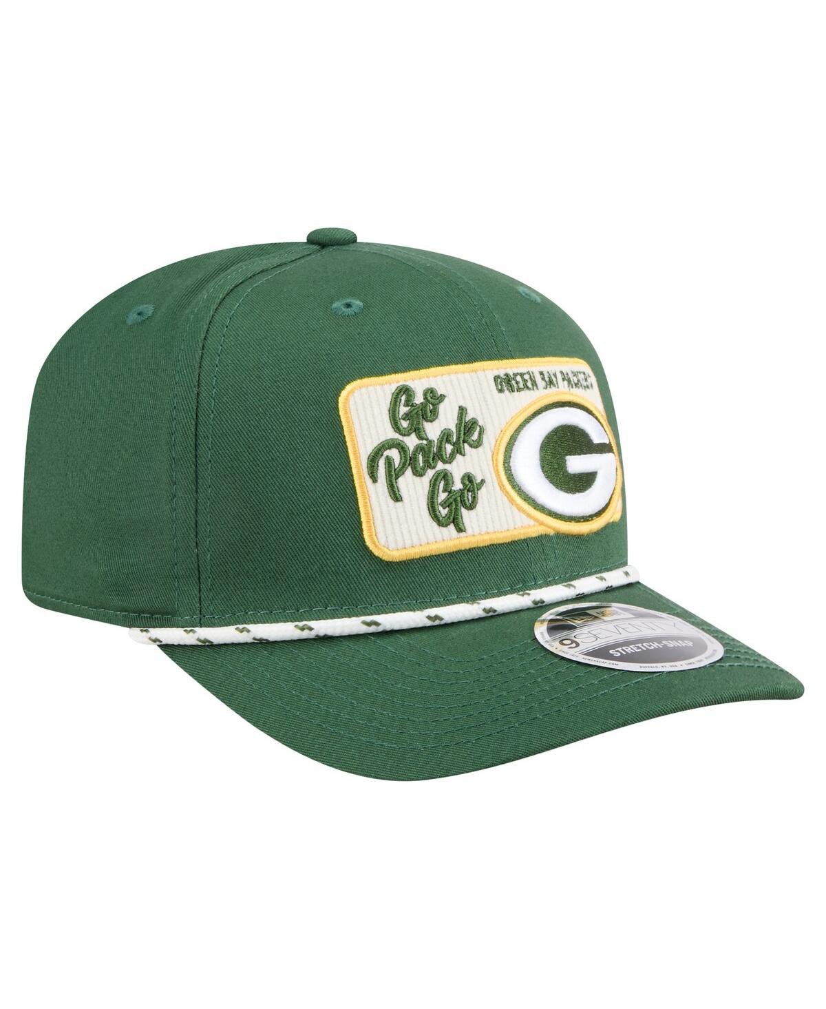 New Era Men's Green Green Bay Packers Chant 9seventy Stretch-snap Hat In Green