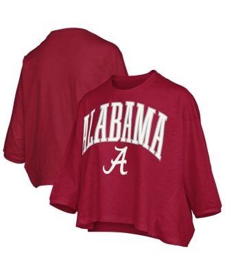 Pressbox - Women's Crimson Alabama Crimson Tide Midi Arch Over Logo Oversized T-Shirt
