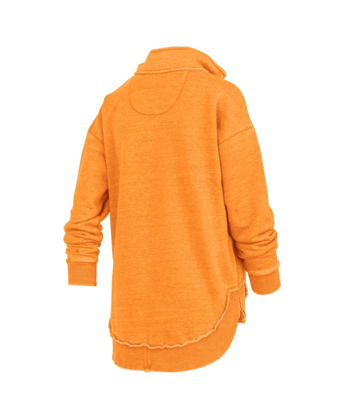 Pressbox Tennessee Orange Tennessee Volunteers Northfork Sojourn Poncho Quarter-zip Sweatshirt In Orange