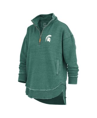 Women's Green Michigan State Spartans Northfork Sojourn Poncho Quarter-Zip Sweatshirt