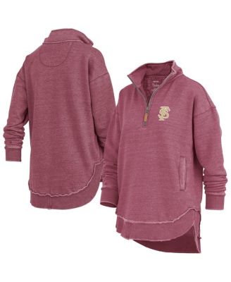 Pressbox - Women's Garnet Florida State Seminoles Northfork Sojourn Poncho Quarter-Zip Sweatshirt