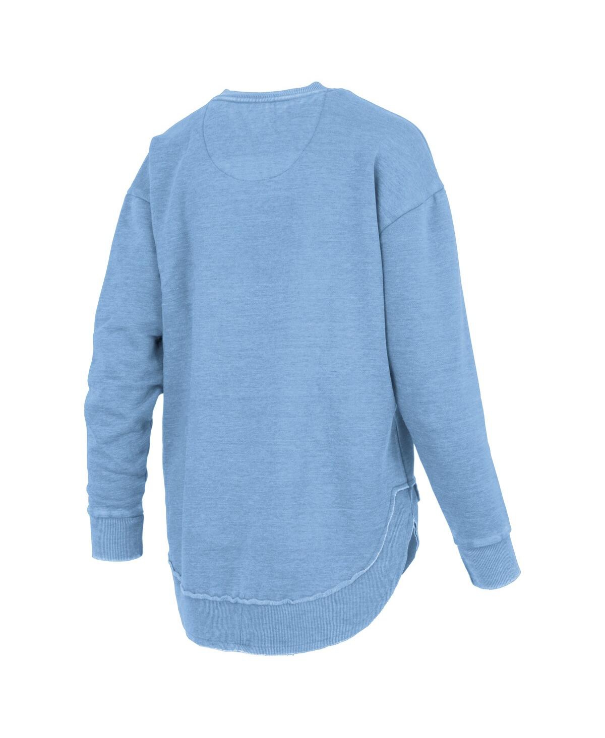 Pressbox Carolina Blue North Carolina Tar Heels Westin Poncho V-neck Pullover Sweatshirt In Blue