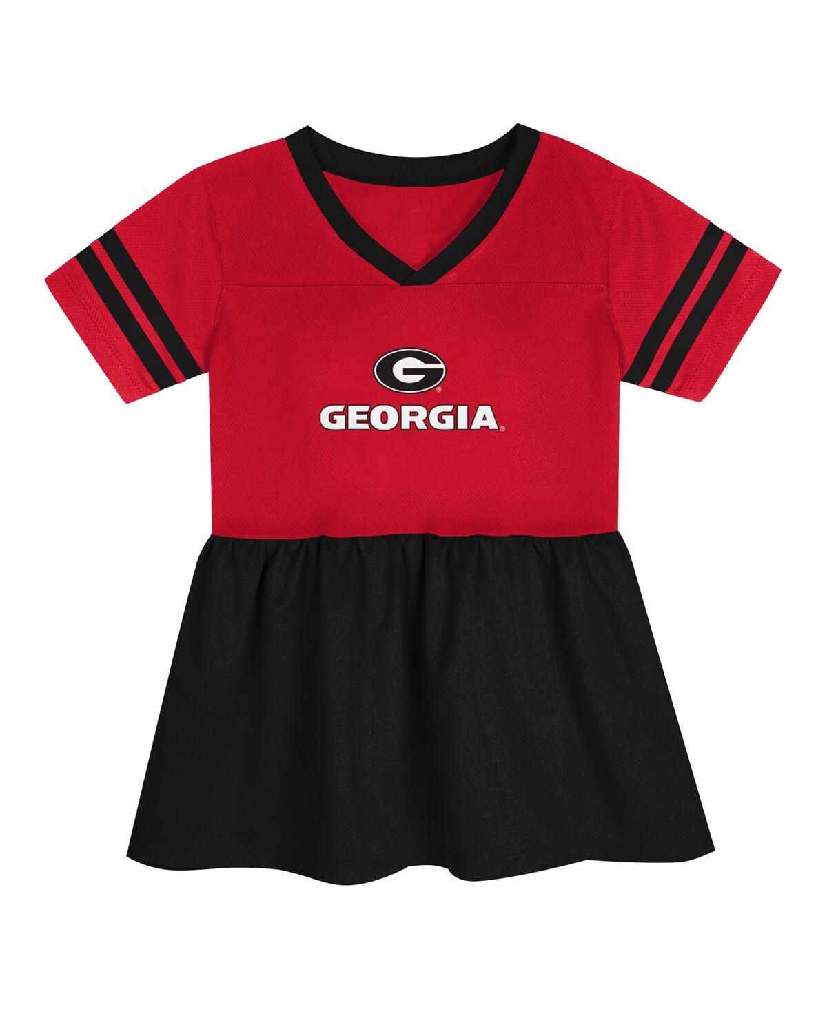 Outerstuff Toddler Red/black Georgia Bulldogs Stadium Lights Fashion Jersey Dress In Red
