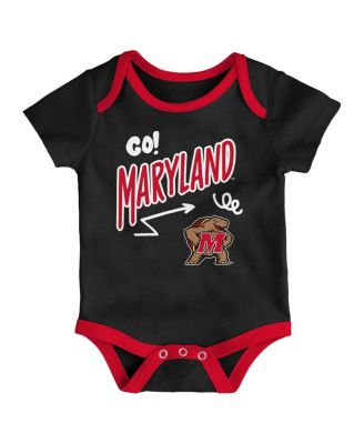 Baby Boys and Girls 3-Piece Maryland Terrapins All Day Play Bodysuit Set